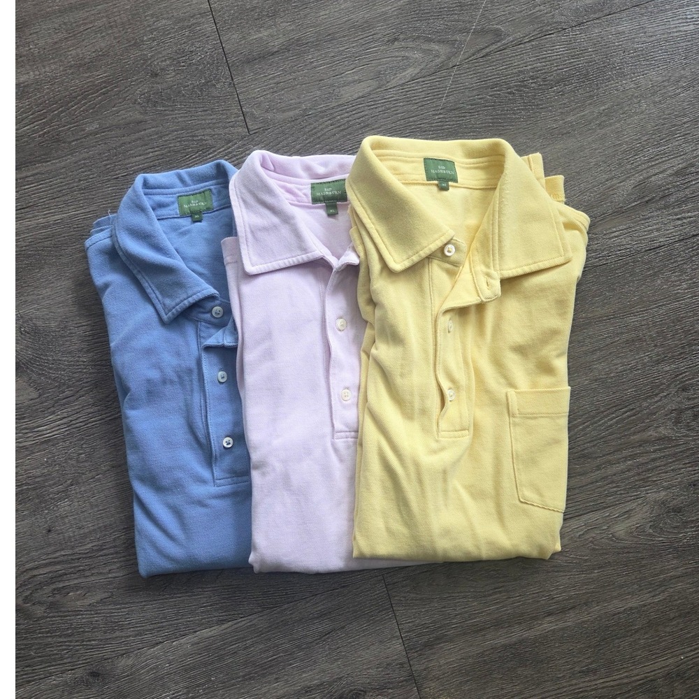 Sid Mashburn Polo Shirt Mens XL Yellow Pink Blue Lot of 3